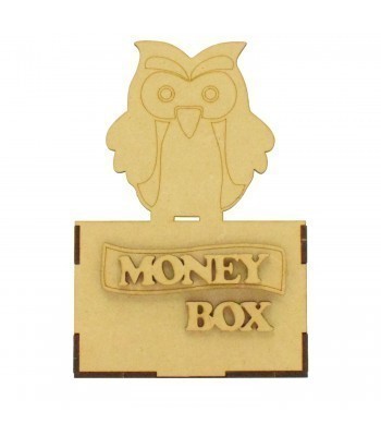 Laser Cut Small Money Box - Owl Design